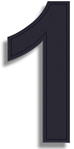 Hausnummer Anthrazit, große Hausnummer in 20cm 30cm 40cm 50cm großen Zahlen mit Gravur, Hausnummer Anthrazit RAL 7016, groß zum kleben/Schrauben, Hausnummer türschild anthrazit (1-20cm)