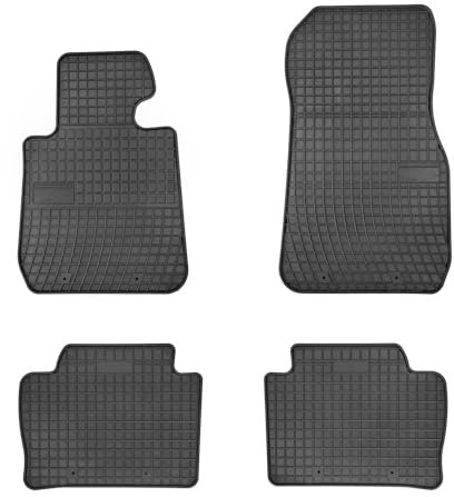 OMAC Gummi Fußmatten kompatibel mit BMW 3er F30 F31 M3 F80 2012-2019 Automatten Schwarz 4X