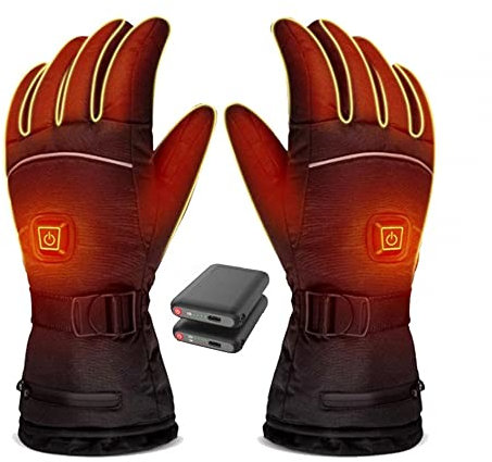 DONGKER Beheizbare Handschuhe,1 Paar Winter Touch Screen Thermo-Handschuhe,Motorrad Handwärmer für Männer Frauen Winter Klettern Wandern Radfahren