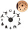 Beavorty Batteriebetriebene Stille Wanduhren Quarz-wanddekoration Nicht Tickend Wanduhr- Schwarzer Wandtimer