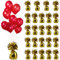 DAKFOOK Paquete de 24 pesos para globos dorados, parte inferior: 5 cm x altura: 13 cm, con flecos, para globos de helio, para fiesta de cumpleaños, globos de boda
