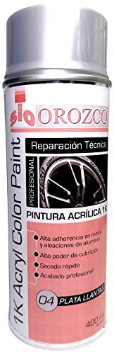 Pintura Plata Aluminio Llantas Acrilica en Spray 400 ml.