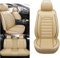 CAKERS Autositzbezüge für VW Golf III Cabrio/Cabriolet (1E7) Leder 5-Sitze Allwetter wasserdichtes Komfortabler Autositzbezug Full Set Sitzbezüge,D/Beige