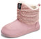 JEBUKTXE Hausstiefel Damen Warm Plüsch Gefüttert Hausschuhe Herren Winter Fell Hüttenschuhe Geschlossen Rutschfest Hüttenstiefel Pantoffeln Rosa Größe 42 43