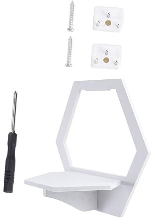 HOLIDYOYO Wall Decorative Flower Stand Bedside Rack White Wall-mounted Storage Holder Sundries Shelf Flowerpot Shelf for Bedroom