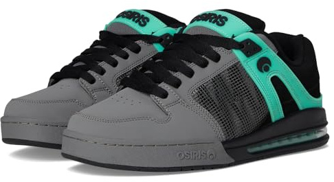 Osiris Men's Pixel, Black/Charcoal/Green Glow, 8 UK