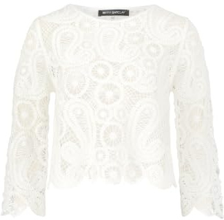 Betty Barclay Damen Lochstrick-Pullover mit U-Boot-Ausschnitt