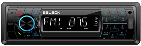 Belson BS-2501 Autoradio ohne Mechanik, USB, SD, MP3, Bluetooth, Radio RDS AM/FM, 4 x 40 W, Schwarz