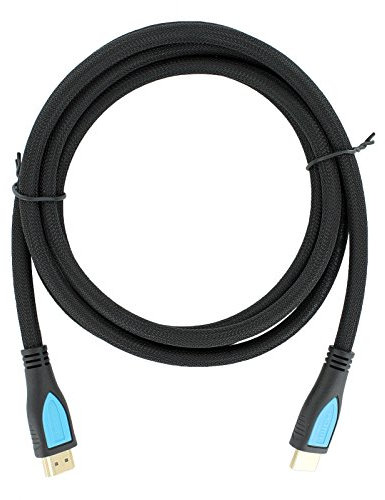 Assecure Pro 2M Gold Plated HDMI Nylon Braided Cable Lead For PS3 Xbox Wii U ...