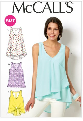 Mccall's Patterns MC6960 Y Sizes Extra-Small 4-6/ Small 8-10/ Medium 12-14 Misses Tops and Tunics
