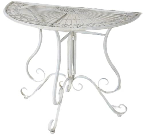 Konsolentisch Shabby Chic Konsole Weiss Wandtisch Metall Tischkonsole aja003 Palazzo Exklusiv