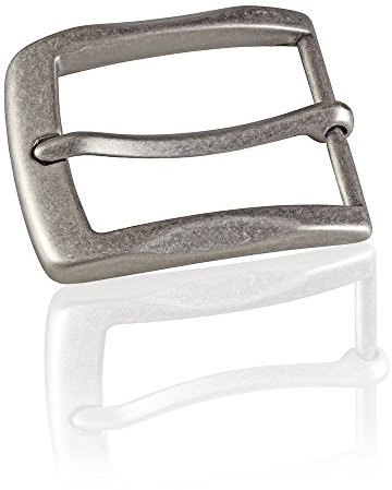 FREDERIC HERMANO Gürtelschnalle Buckle 40mm Metall Silber Antik - Buckle Gray - Dornschliesse Für Gürtel Mit 4cm Breite - Silberfarben Antik