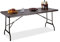Relaxdays Gartentisch klappbar BASTIAN, groß, Tragegriff, stabiler Campingtisch, H x B x T: 72 x 178 x 74 cm, braun