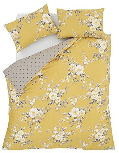 Catherine Lansfield Canterbury Easy Care King Duvet Set Ochre