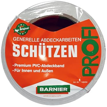 Handelskönig Putzerband Universalband weiß, PVC-Klebeband für Beton & Gips | 2 Bandbreiten 30 & 50 mm, 2er bis 36er Gebinde, 0°C bis +70°C, sehr hohe Klebekraft