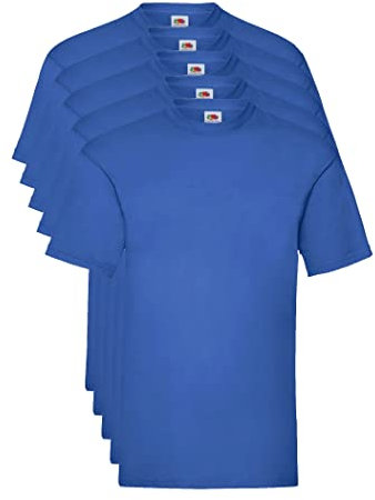 Fruit of the Loom Valueweight 5 Pack T-Shirt, Bleu (Royal Blue 51), Large (Lot de 5) Homme