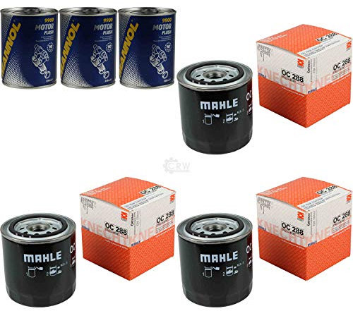 3x Original MAHLE/KNECHT Ölfilter OC 288 + 3x SCT Motor Flush Motorspülung