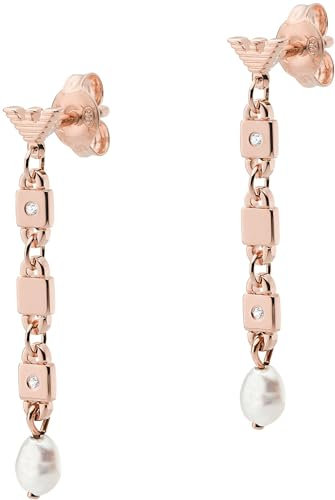 Emporio Armani Ohrringe EG3449221 Damen Ohrstecker Sterling-Silber 925 Rose weiß