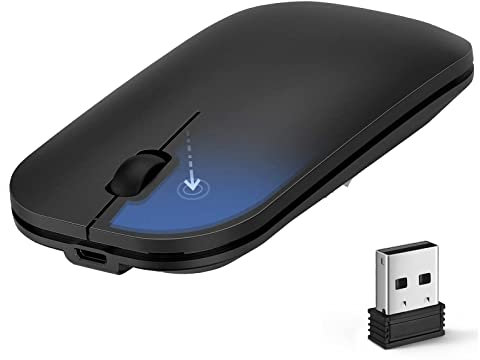 Seenda Flat Wireless Rechargeable Mouse, Replacement WGJP-031 and WGJP-031B Keyboard and Mouse Set
