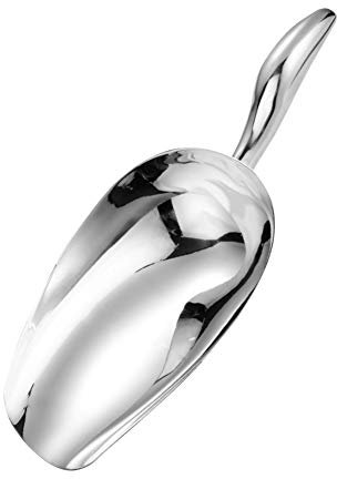 qazwsx Acero Inoxidable Cuchara De Hielo Cuchara,Food Cuchara Espesado Pala De Fruta Seca Pala De Arroz De Harina Pala De Carga Seca Plata 32x12cm(13x5inch)