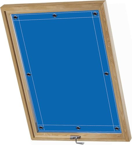 Tenda Lucernario 48x78cm Oscurante, Protezione Dal Sole, Lucernario Da Tetto Tenda A Rullo Esterno per Finestre Roto Protezione Solare Riduzione Calore -Blu