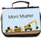 Manutextur Kulturbeutel mit Namen - personalisiert - Motiv Bagger - viele Motive – Kulturbeutel - Größe 23x17x5 cm - persönliches Geschenk mit Wunsch-Motiv und Wunsch-Name