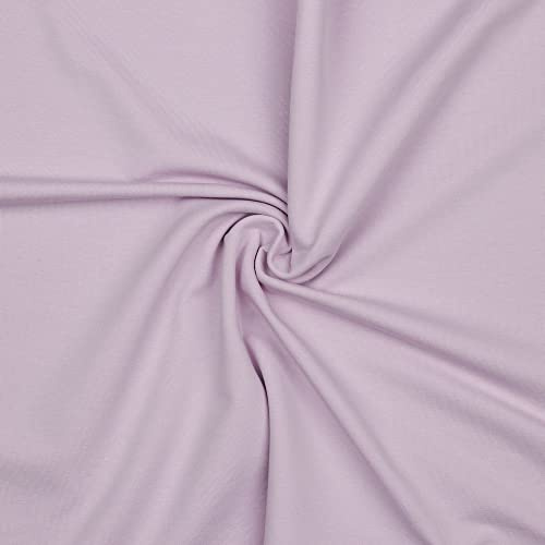 French Terry Uni Meterware Tex + GOTS zertifiziert über 50 Farben zur Auswahl Sweat (045 I Hell Lavendel, 100 x 150cm)