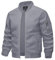KEFITEVD Übergangsjacke Herren Frühling Sommer Männer Blouson Jacke mit Reißverschluss Taschen College Jacke Leichte Herrenjacke Hellgrau M