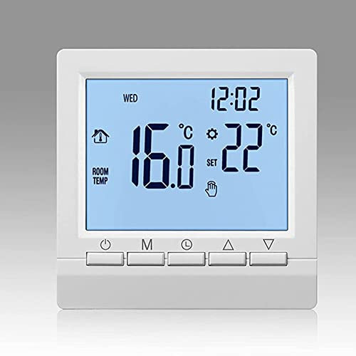 Termostati elettrici per riscaldamento a pavimento, Termostato LCD digitale intelligente Termostato ambiente Touch Screen per riscaldamento a pavimento