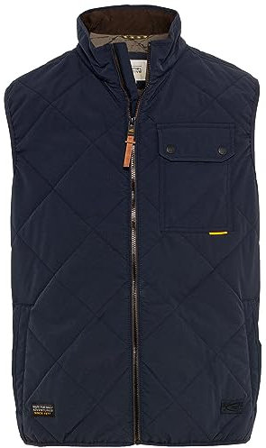 camel active Herren Steppweste mit Stehkragen Dunkelblau, menswear-48