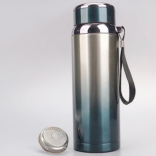 Gourde isotherme en acier 316 SUS Aubini Gourde de sport 700 ml avec filtre bouteille thermique enfants Gourde de gym pour eau gym Thermos café Gourde enfant Bleu