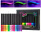 KARLOR UV Neon Eyeliner Set, 12 Farben fluoreszierend Glow Eyeliner, leuchtend Schwarzlicht, bunt flüssig Wasserfest Wischfest langlebig EyelinerAugen Gesicht Make-up Eyeliner