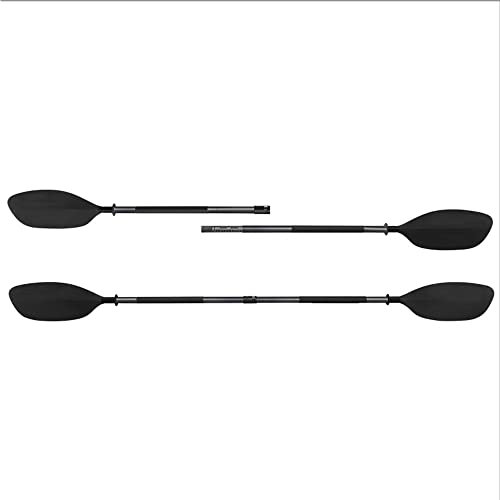 ASSYA Kajak Paddel Zubehör Einstellbare Kohlefaser Schaft mit Fiberglas oder Carbon Blades Leichte Ruder für Kajak Bootfahren Kanu (220-230cm),Carbon Fiber