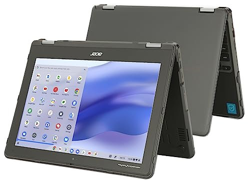 mCover Funda rígida Compatible Solo con Acer Chromebook Spin 512 R853TA / R856T Series 2 en 1 de 12 Pulgadas (no Compatible con ningún Otro Modelo), Color Negro