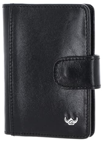 Golden Head Leder Colorado RFID Protect Kartenetui mit Riegel 4516 Schwarz