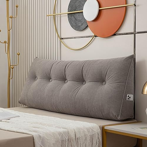 Dreieckiges Kopfteil-Kissen – 80 x 50 x 20 cm, weich, groß, bequem, Lesekissen für Betten, Sofas – Rückenstützkissen – Schlafzimmer-Keilkissen