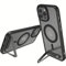 Magnetic Stand iPhone 11 Pro Mag-Safe Case 5.8-Inch Black Clear Transparent with Metal Stand Shock Absorption Bumper Slim Protective Cover to Protect Compatible for MAG-SAFE Charging iPhone 11 Pro