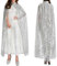 UNbit Damen Herren Karneval Halloween Kapuzenumhang HalloweenKostüm Lange Pailletten Kostüm Cosplay Requisiten Set für Erwachsene und Kinder, Silber