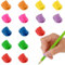 Mabor 15 Stück Weich Schreibhilfe für Stift Kinder, Ergonomische Stiftehalter Kinder Hilfe Stifthalter Korrektor für Vorschul Grundschulkinder Linkshänder Rechtshänder(7 Farbe)