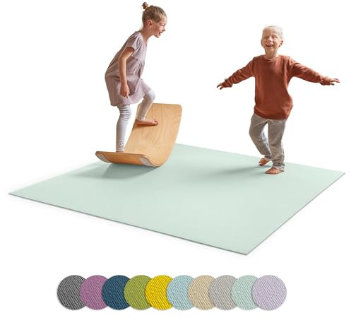 Ehrenkind® Made in Germany Anti-Rutsch Krabbelmatte Oeko-Tex Matten | Spielmatte Baby | 180x120 cm | Salbei