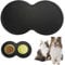 Tapis de Gamelle en Silicone Noir pour Chien - Antidérapant, Imperméable, pour Alimentation d'Animaux de Compagnie