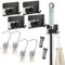 4 Stainless Steel Mop Broom Holder, Sweeping Brush Hook Organiser Tidy Tools, Broom Organizer Storage Tool, Damage Free Hanging Wall Mount Mop Holder for Home Kitchen Room