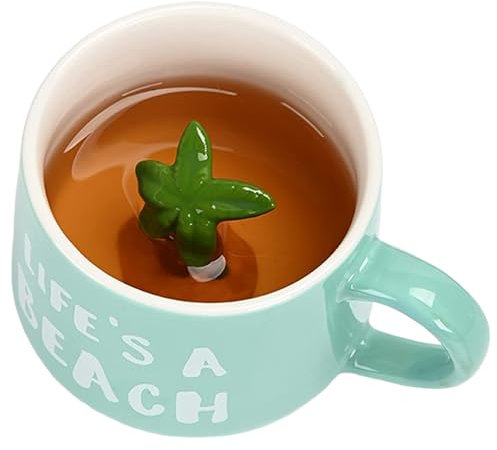 Kaffeetasse 350 ml 3D Kokosnuss Morgen Tasse mit Kokosnussbaumfigur in Kokosnuss Neuheit Geschenke Süßes Milch Becher Geschenke