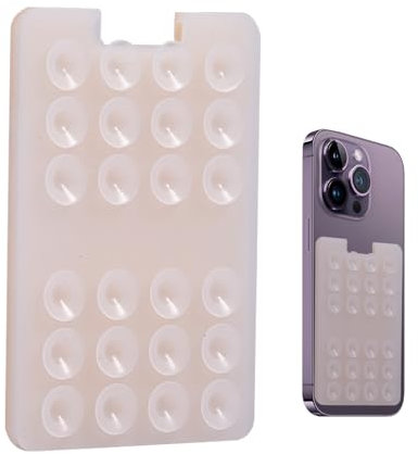Succión De Silicona | Tarjetero con Ventosa para Teléfono | Cartera Adhesiva para Teléfono | Accesorio De Billetera con Soporte para Tarjeta De Teléfono Manos Libres con Ventosas Adhesivas Fuertes |