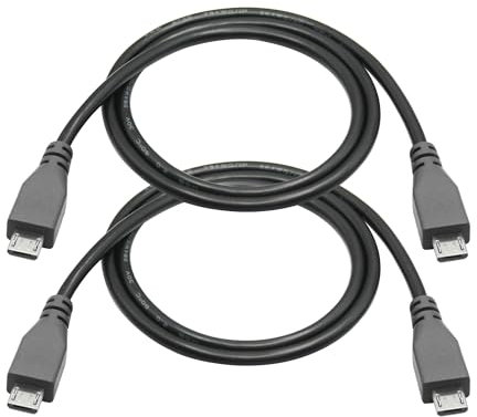 Riertostng Micro USB Charging Data Cable, 0.5M/1.6FT 2.0 Male to Male With OTG Feature, Compatible With Cell Phone, Tablet, MP3 Player, Game Controller, Headset