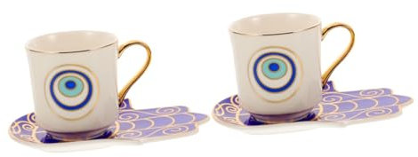 LABRIMP 2sets Tazzine Con Kit Espresso Tazze Per Latte e Tè Per e Lavastoviglie Capacità