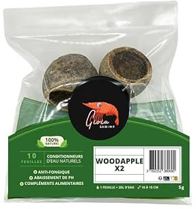 Gioia SHRIMP WoodApple x2 / Cachettes Naturel/Conditionneur d'eau/pour Vos Poissons et crevettes d'aquarium