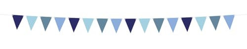 Folat 24318 Blau Papier Party DekorationenFlaggenbanner - Bold Blue - 6 Meter - Hochzeits Party Dekorationen für Festival, Karneval, Geburtstag deko, Babyparty und Baby Shower Jungen