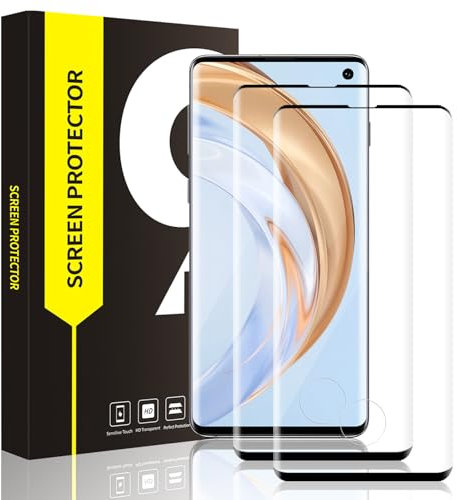 VSEER 2 Stück Schutzfolie für Panzerglas für Samsung Galaxy S10, 3D mit Schwarzem Rand Premium Galaxy S10 Schutzglas Folie, Kratzfest Anti-Bläschen Hohe Transparenz Displayschutzfolie für Samsung S10