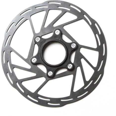 Clarks Cycle Systems A1 Black Centrelock Disc Brake Rotor, Silver/Black, 203mm